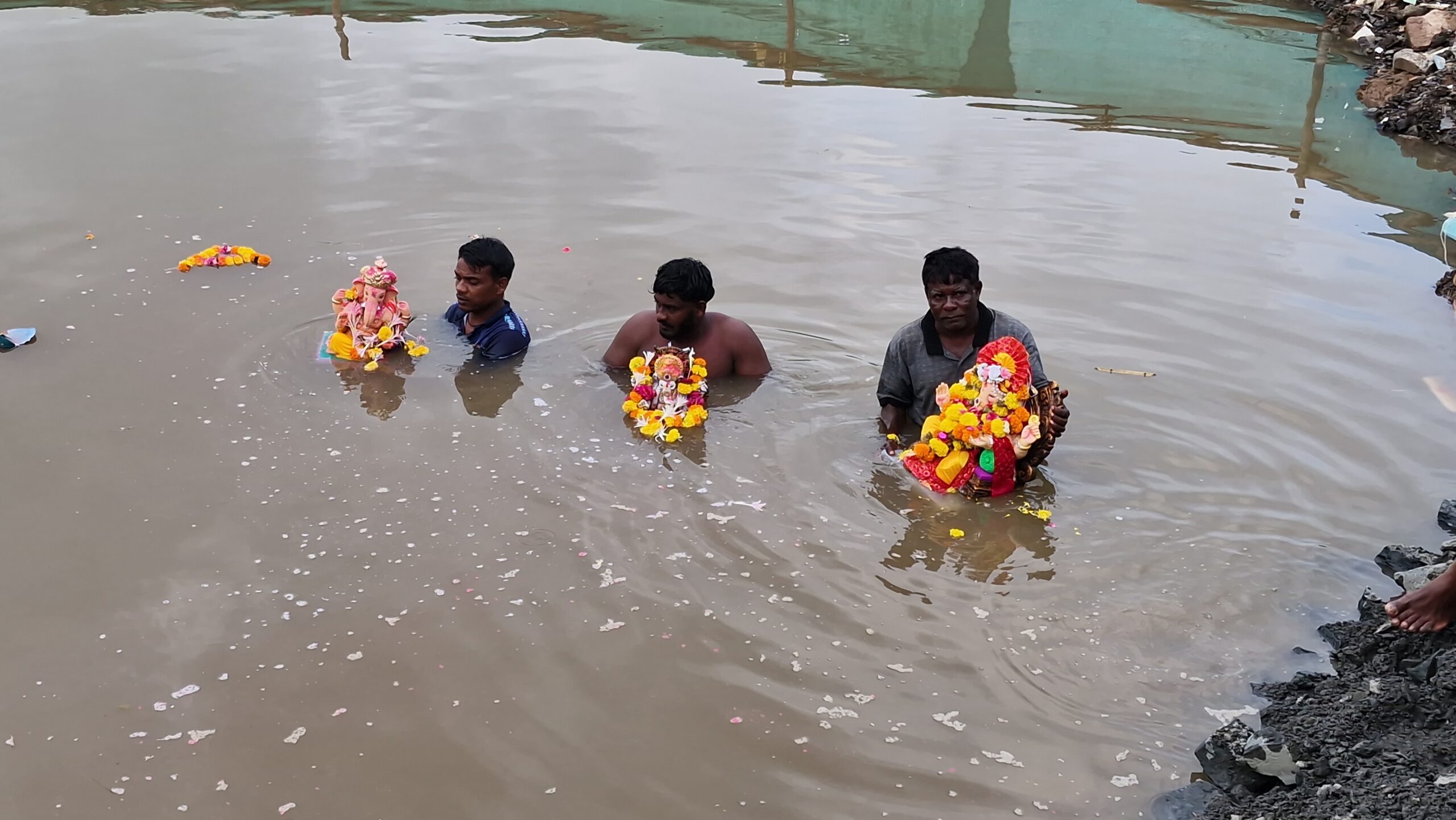 માનતાના ગણેશજીની પ્રતિમાનું વિસર્જન,  શાંતિપૂર્ણ વાતાવરણમાં ગણેશ વિસર્જન